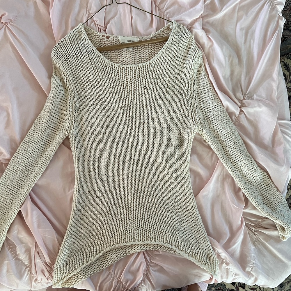 Cream knitted sweater